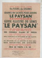 Le Paysan Semis Lemoine Minotier Thil Sur Arroux épinard Poireau Chou Carotte Chicorée Graines - Publicités