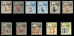 * N°21/31, Série De 1892 (N°30 Sg), Les 11 Valeurs SUP (signé Brun/certificat)  Qualité: *  Cote: 1599 Euros - Unused Stamps