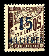 ** N°8a, 15m Sur 50c Lilas: Surcharge Renversée, SUP  Qualité: **  Cote: 234 Euros - Unused Stamps