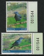 MALTA  -EUROPA 2019- NATIONAL BIRDS.-"AVES- BIRDS -VÖGEL- OISEAUX"- SERIE De 2 V. Con NÚMERO - 2019