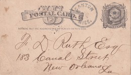 USA 1882    ENTIER POSTAL/GANZSACHE/POSTAL STATIONERY CARTE DE CANTON - ...-1900