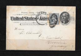 1894 Postcard Uprated 1c Blue, Chicago Cover To Germany - ...-1900