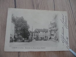 CPA 47 Lot Et Garonne Libos Entrée Du Pont De La Lémance - Libos