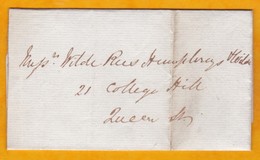 1840 - Lettre Avec Correspondance Vers Queen St, London ? - ...-1840 Voorlopers