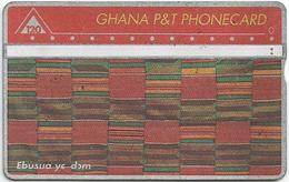 Ghana P&T 120 UT Kente Cloth Ebusua Ye Dem Phonecard - Ghana