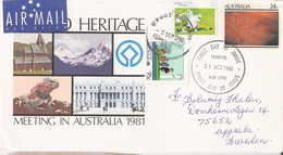 Australia 1981 First Day Cancelled Cover With Imprinted Stamp Meeting In Australia 21-10-81 And O 5.9.90 - Storia Postale