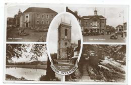 CPSM MULTIVUES HIGH WYCOMBE, THE LIBRARY, PARISH CHURCH, GUILDHALL, RYE FROM WENDOVER WAY, BUCKINGHAMSHIRE, ANGLETERRE - Buckinghamshire