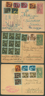 INFLÁCIÓ , 9 Db Kiegészített Díjjegyes Levlap, érdekes, Jó Tétel! - Used Stamps