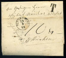 SZEDERKÉNY 1876. Levél, Tartalommal Pécsre Küldve, Portó Bélyegzéssel, 10Kr Portózással - Gebruikt