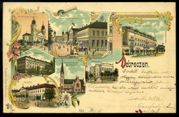 DEBRECEN 1898. Litho Képeslap, Portó Bélyegzéssel - Gebruikt