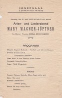 Programm Arien- Und Liederabend - Josefsaal Wien - Lehrerhaus-Verein - 1925 (41562) - Plakate & Poster