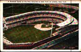 4305) Cartolina Di New York-a Basebal Game At The Polo Ground-viaggiata 1927 - Stadia & Sportstructuren