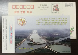 Wangyu River Interchange Project For The Grand Canal Transport,CN 99 Changsu Hydro Junction Advert Pre-stamped Card - Water