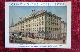 ITALIA TORINO GRAND HOTEL SITEA  VIA CARLOS ALBERTO  OGNI CONFORTO-Cartoline Piemonte Torino PUBBLICITA ' - Bars, Hotels & Restaurants