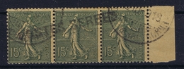 Postes Serbes A Corfu Bande De 3 Yv 6  , Obl./Gestempelt/used  Signiert /signed/ Signé - War Stamps
