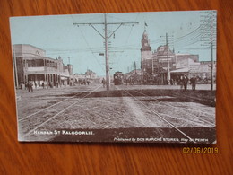 AUSTRALIA  HANNAN STREET  KALGOORLIE , TRAM , OLD POSTCARD  , O - Kalgoorlie / Coolgardie