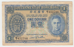 Hong Kong 1 Dollar 1940 VF+ Pick 316 - Hongkong