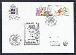1989 ISLAND ISLANDE REYKJAVIK CEPT CONSEIL EUROPE 40 YEARS COUNCIL ANNIVERSAIRE EDITION LIMITEE TIRAGE 100 Ex - Briefe U. Dokumente