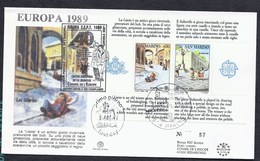 1989 SAN MARINO SAINT MARIN CEPT CONSEIL EUROPE 40 YEARS COUNCIL ANNIVERSAIRE EDITION LIMITEE TIRAGE 100 Ex BOBSLEIGH - Lettres & Documents