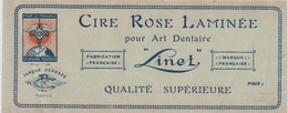 Etiquette/ Cire Rose Laminée Pour Art Dentaire/LINET/ Pour Le Progrés Dentaire Français / Vers 1910 - 1930       ETIQ161 - Sonstige & Ohne Zuordnung