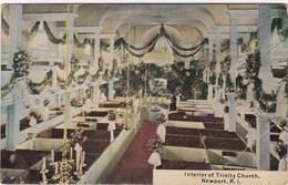 POSTCARD UNITED STATES - INTERIOR OF TRINITY CHURCH  , NEWPORT - Newport