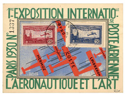 France : PA N°6c, 6d Obl. Sur Carte - Other & Unclassified