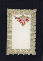 VP15.083 - Lettre Vierge Papier Gaufré Double Page Avec Découpi Fleur & Tête D'Enfant - Ragazzi