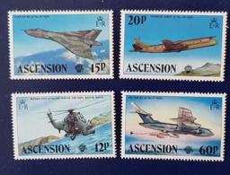 ASCENSION Helicoptere, Avions, Avioation Militaire. Yvert N°344/47 ** MNH - Helikopters