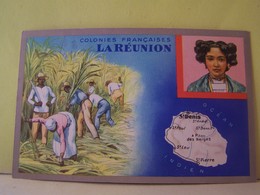 LA REUNION. CARTE GEOGRAPHIQUE. - Reunion