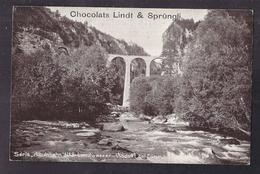 CPA SUISSE - FILISUR - LANDWASSER - Viadukt Bei Filisur TB PLAN Serie " Albulabahn " Publicité Chocolat LINDT + SPRÜNGLI - Filisur