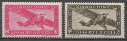 INDOCHINE  __N°pa17/18__ NEUF* VOIR SCAN - Airmail