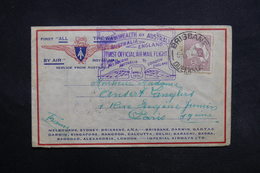 AUSTRALIE - Enveloppe 1 Er Vol Australie / GB En 1931 Pour Paris , Affranchissement Plaisant - L 31735 - Cartas & Documentos