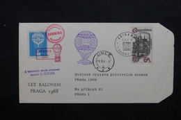TCHÉCOSLOVAQUIE - Enveloppe Par Ballon En 1968 ,  Voir Cachets - L 31869 - Storia Postale