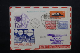POLOGNE - Enveloppe Par Ballon En 1962 ,  Voir Cachets , Vignette - L 31881 - Covers & Documents