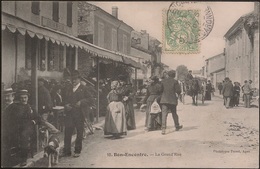 CPA France - Bon Encontre - La Grand'Rue - Epicerie Mercerie Attelage Cheval (Ed. Phototypie Perret, Nº10) Animée - Bon Encontre