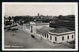 AK/CP Posen  Poznan   Westbahnhof  Bahnhof   Ungel/uncirc. Ca 1940   Erhaltung/Cond. 2  Nr. 00794 - Posen