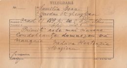 TELEGRAPH, TELEGRAMME SENT FROM ARAD TO SFANTU GHEORGHE, 1948, ROMANIA - Telegraaf