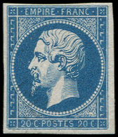 ** EMPIRE NON DENTELE - 14A  20c. Bleu, T I, TB. M - 1853-1860 Napoleon III