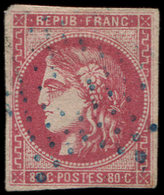 EMISSION DE BORDEAUX - 49   80c. Rose, Obl. ETOILE BLEUE, TB. J - 1870 Emission De Bordeaux