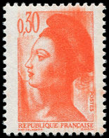 ** VARIETES - 2182   Liberté, 0,30 Orange, Impression MACULEE, TB - Neufs