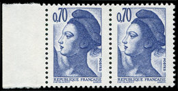 ** VARIETES - 2240b  Liberté, 0,70 Bleu-violet, SANS PHOSPHO Tenant à Barre à Gauche, Bdf, TB - Neufs