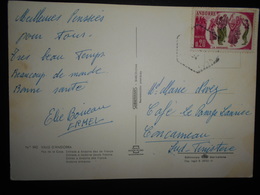 Andorre Français Carte De 1964 Pour Concarneau - Brieven En Documenten