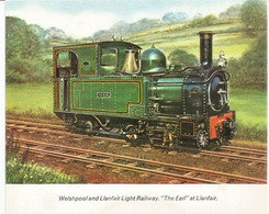 Locomotive "The Earl Of Llanfair" Welshpool And Llanfair Light Railway, Card Collection Of Brook Motors - Montgomeryshire