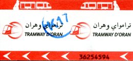 Tramway D'Oran (Algérie) - Ticket Avec Cachet K17 - Mundo