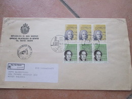 1985 Europa Unita CEPT N.3 Serie Complete Su Raccomandata Viaggiata Timbro Al Verso - Lettres & Documents