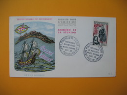 Enveloppe FDC  Réunion CFA 1965 N° 365 Tricentenaire Du Peuplement De L'Ile Bourbon Saint Paul - Covers & Documents