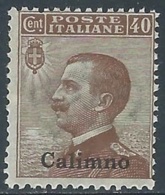 1912 EGEO CALINO EFFIGIE 40 CENT MNH ** - P4-2 - Ägäis (Calino)