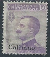 1912 EGEO CALINO EFFIGIE 50 CENT MH * - P4-4 - Egeo (Calino)