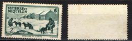 ST. PIERRE & MIQUELON - 1938 - DOG TEAM - SENZA GOMMA - Unused Stamps