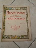 Menuet Noble -(Musique Victor Dolmetsch) - Partition (Piano)1904 - Instruments à Clavier